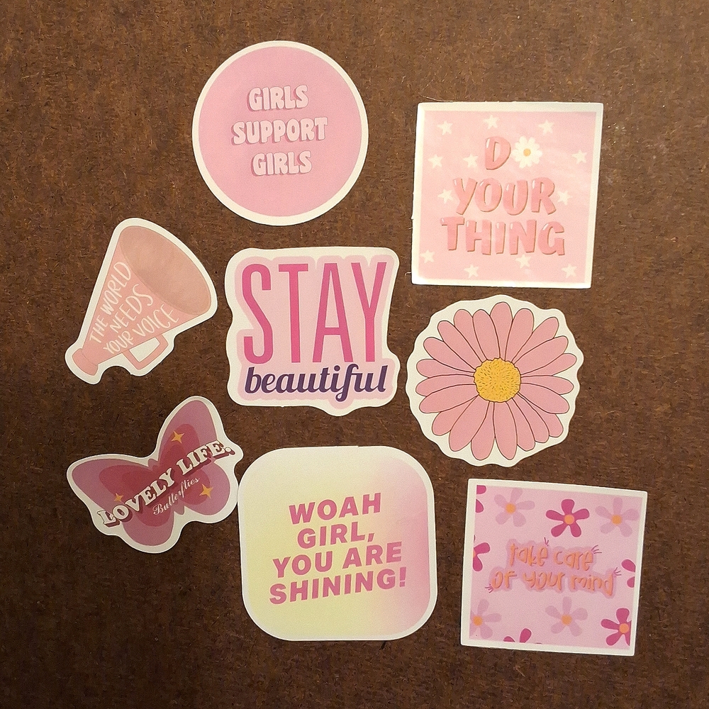 Barbiecore stickers 8 ct.